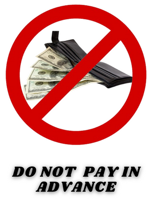 Do not pay in advance